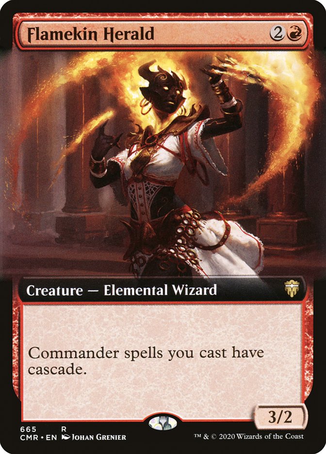 Flamekin Herald (Extended Art) [Commander Legends] | L.A. Mood Comics and Games