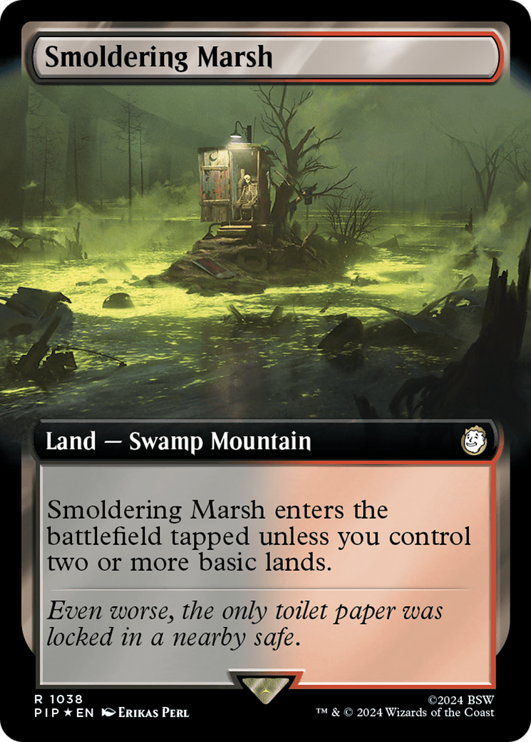 Smoldering Marsh (Extended Art) (Surge Foil) [Fallout] | L.A. Mood Comics and Games