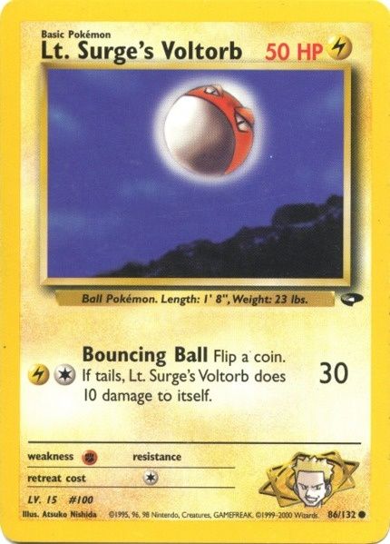 Lt. Surge's Voltorb (86/132) [Gym Challenge Unlimited] | L.A. Mood Comics and Games
