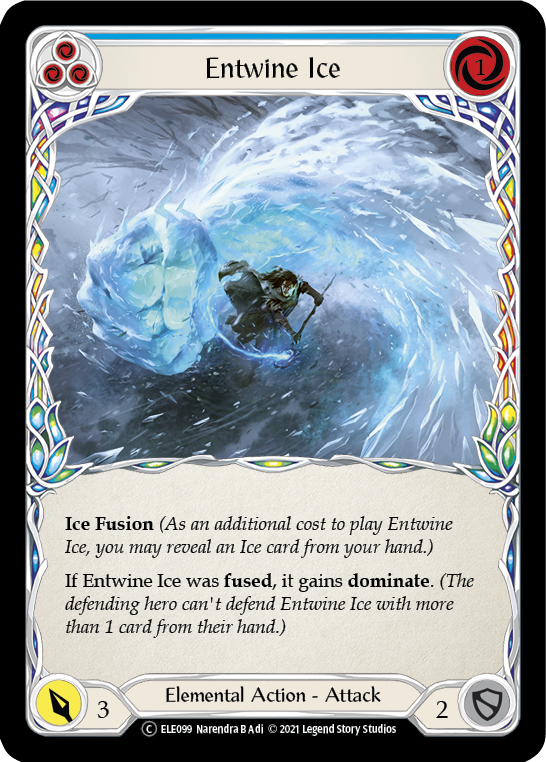 Entwine Ice (Blue) [U-ELE099] (Tales of Aria Unlimited)  Unlimited Rainbow Foil | L.A. Mood Comics and Games