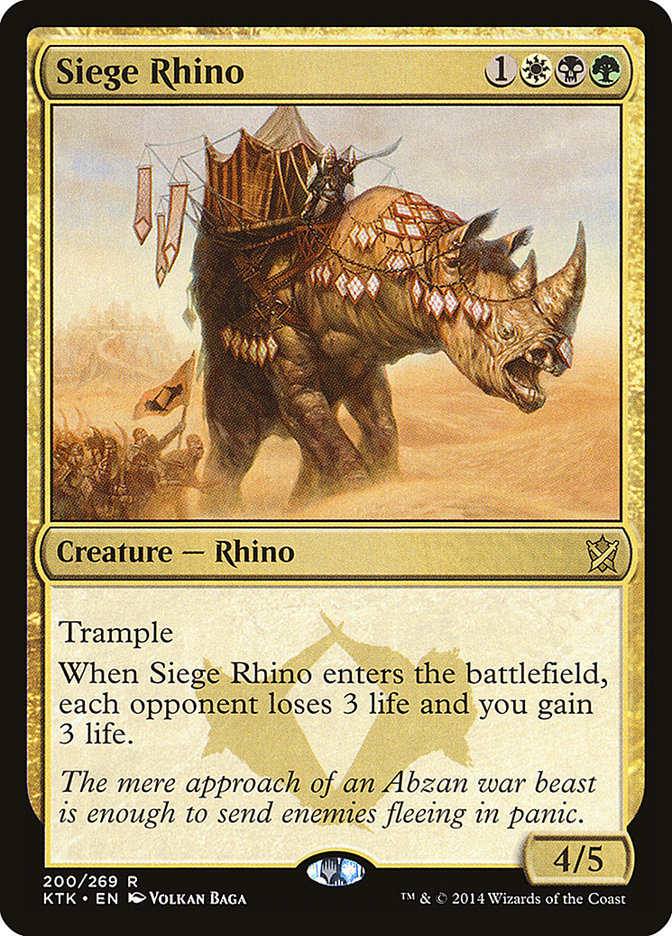 Siege Rhino [Khans of Tarkir] | L.A. Mood Comics and Games