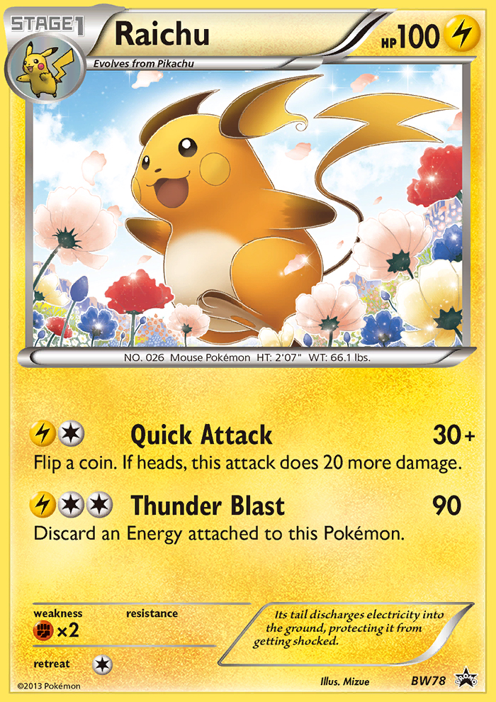 Raichu (BW78) [Black & White: Black Star Promos] | L.A. Mood Comics and Games