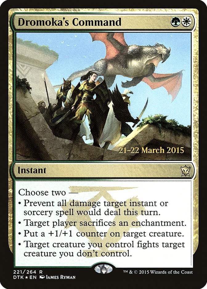 Dromoka's Command [Dragons of Tarkir Prerelease Promos] | L.A. Mood Comics and Games