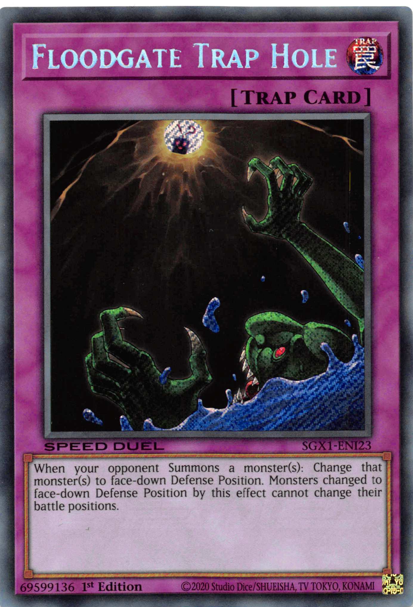 Floodgate Trap Hole [SGX1-ENI23] Secret Rare | L.A. Mood Comics and Games