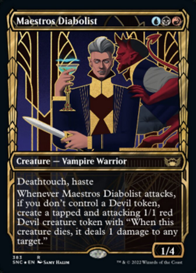 Maestros Diabolist (Showcase Golden Age Gilded Foil) [Streets of New Capenna] | L.A. Mood Comics and Games