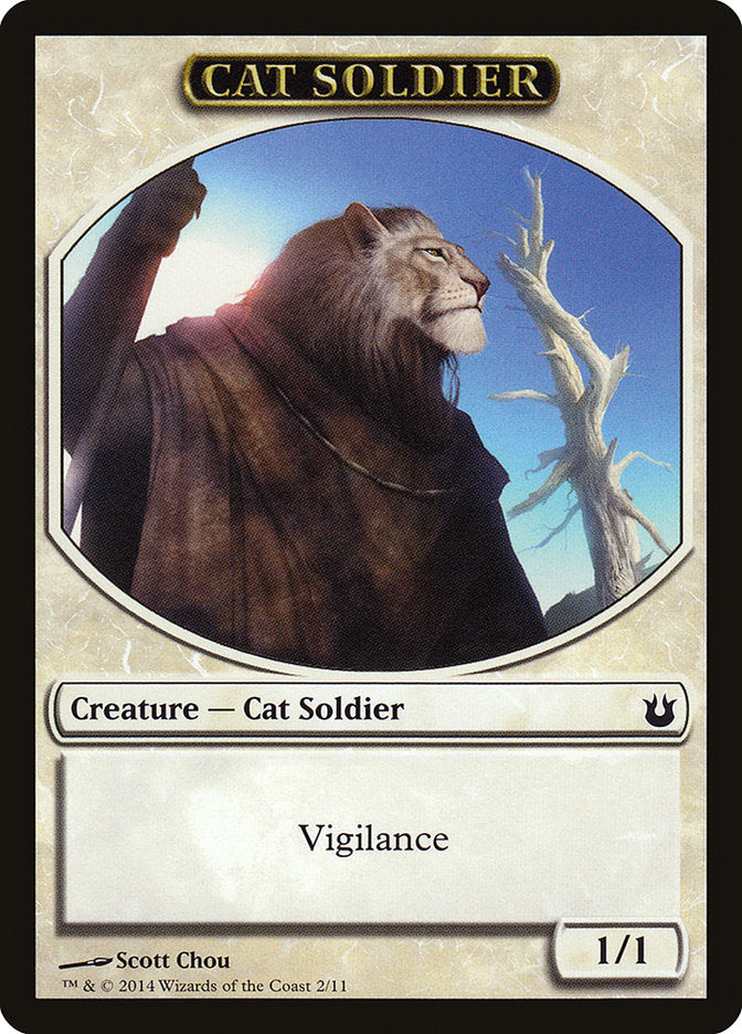 Cat Soldier Token [Born of the Gods Tokens] | L.A. Mood Comics and Games