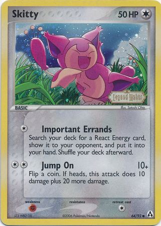Skitty (64/92) (Stamped) [EX: Legend Maker] | L.A. Mood Comics and Games