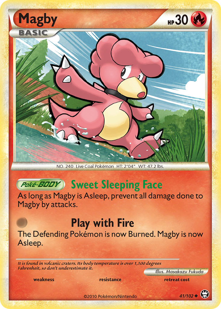 Magby (41/102) [HeartGold & SoulSilver: Triumphant] | L.A. Mood Comics and Games