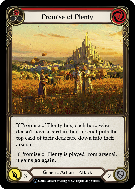 Promise of Plenty (Red) [U-CRU183] (Crucible of War Unlimited)  Unlimited Normal | L.A. Mood Comics and Games