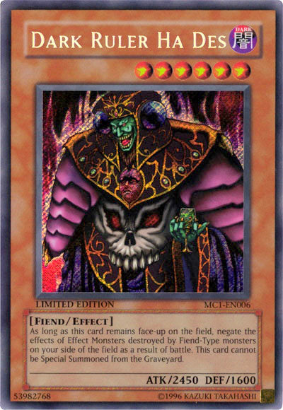 Dark Ruler Ha Des [MC1-EN006] Secret Rare | L.A. Mood Comics and Games