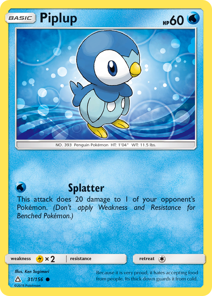 Piplup (31/156) [Sun & Moon: Ultra Prism] | L.A. Mood Comics and Games