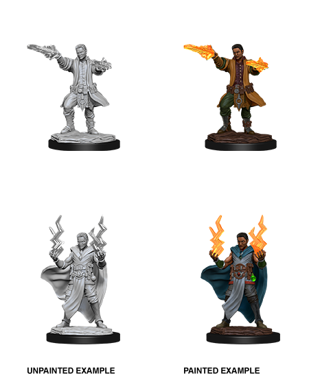 D&D Unpainted Miniatures - Male Human Sorcerer | L.A. Mood Comics and Games