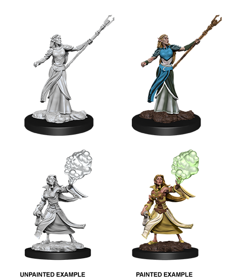 D&D Unpainted Miniatures - Female Elf Sorcerer | L.A. Mood Comics and Games