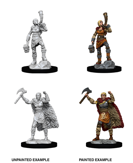 D&D Unpainted Miniatures - Female Human Barbarian | L.A. Mood Comics and Games