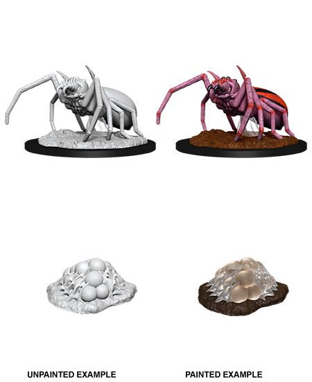 D&D Unpainted Miniatures - Giant Spider & Egg Clutch | L.A. Mood Comics and Games