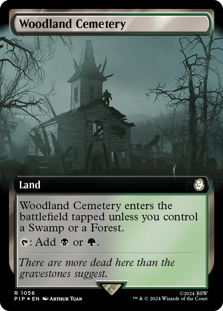 Woodland Cemetery (Extended Art) (Surge Foil) [Fallout] | L.A. Mood Comics and Games