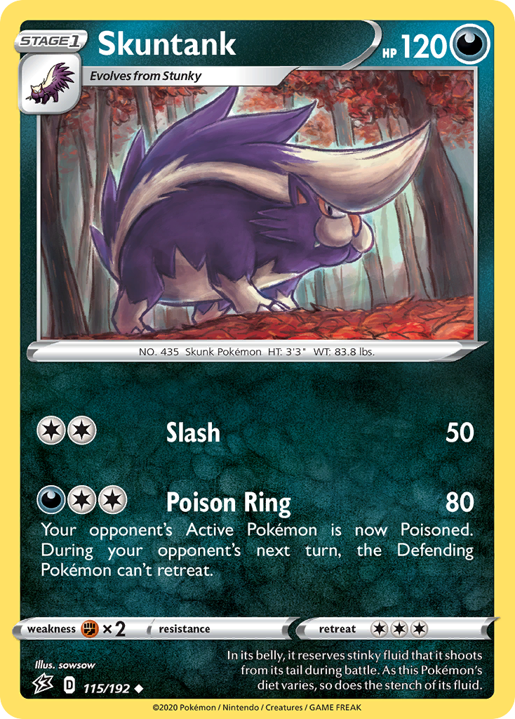 Skuntank (115/192) [Sword & Shield: Rebel Clash] | L.A. Mood Comics and Games