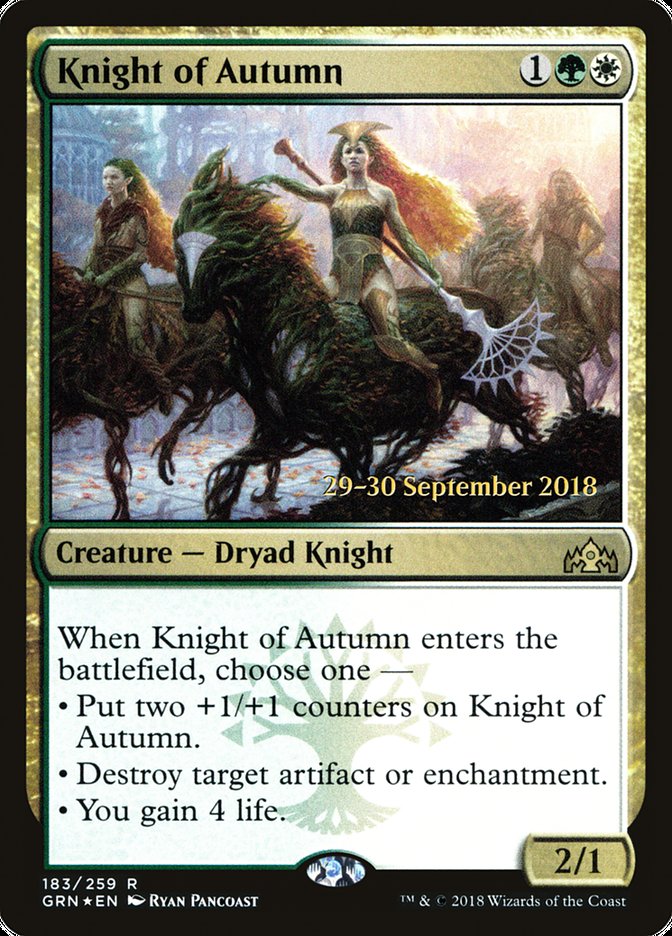 Knight of Autumn [Guilds of Ravnica Prerelease Promos] | L.A. Mood Comics and Games