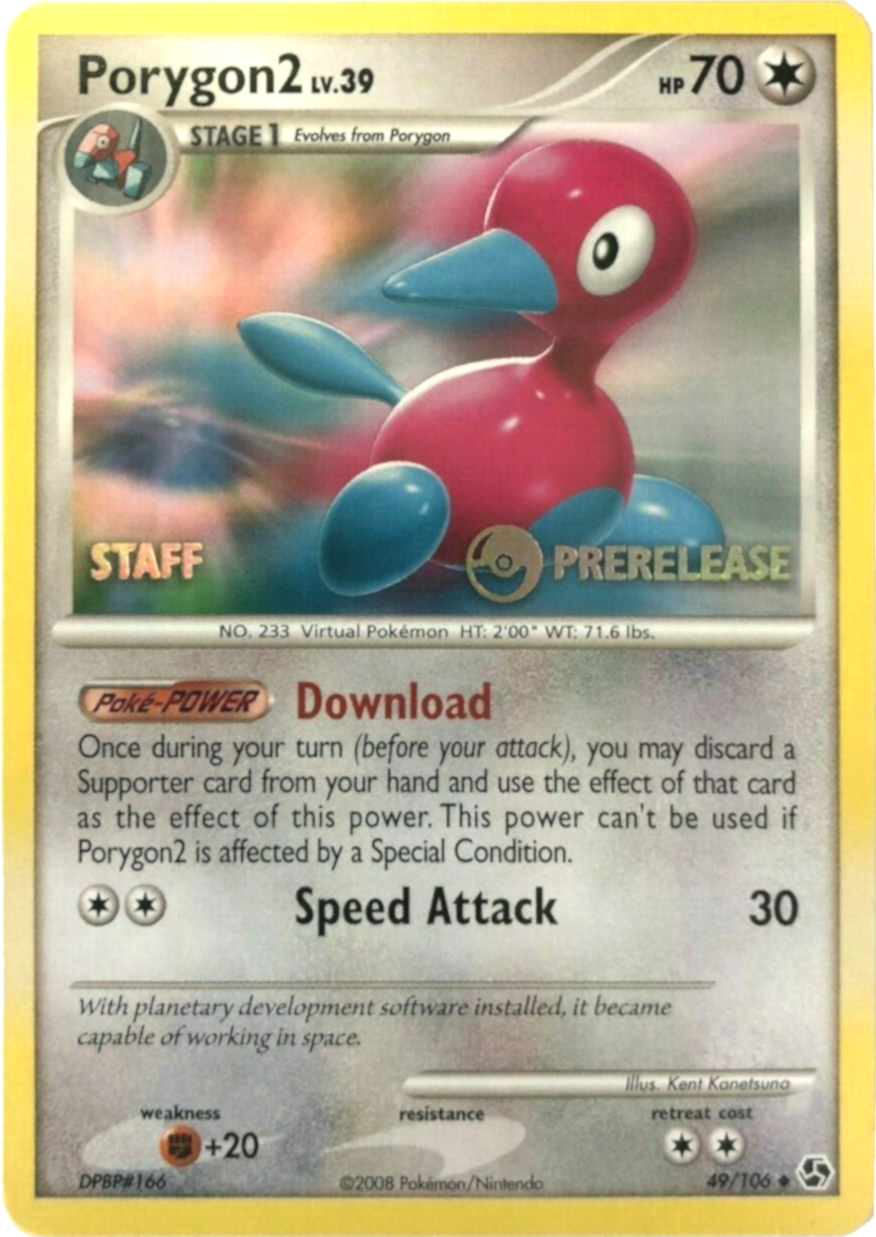 Porygon2 (49/106) (Staff Prerelease Promo) [Diamond & Pearl: Black Star Promos] | L.A. Mood Comics and Games