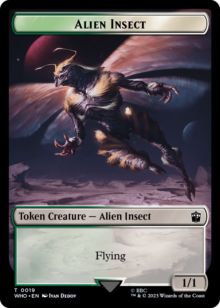 Alien Salamander // Alien Insect Double-Sided Token [Doctor Who Tokens] | L.A. Mood Comics and Games