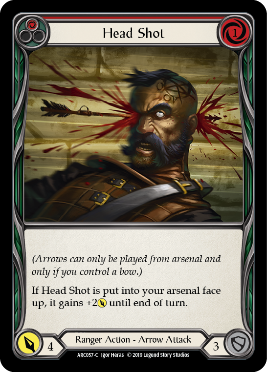 Head Shot (Red) [ARC057-C] (Arcane Rising)  1st Edition Rainbow Foil | L.A. Mood Comics and Games