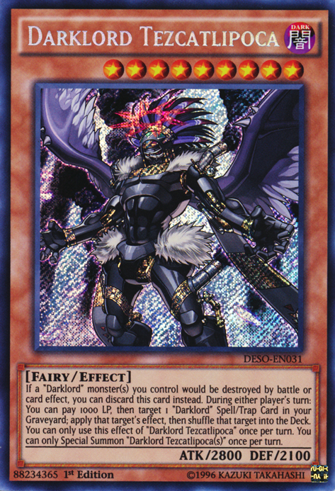 Darklord Tezcatlipoca [DESO-EN031] Secret Rare | L.A. Mood Comics and Games