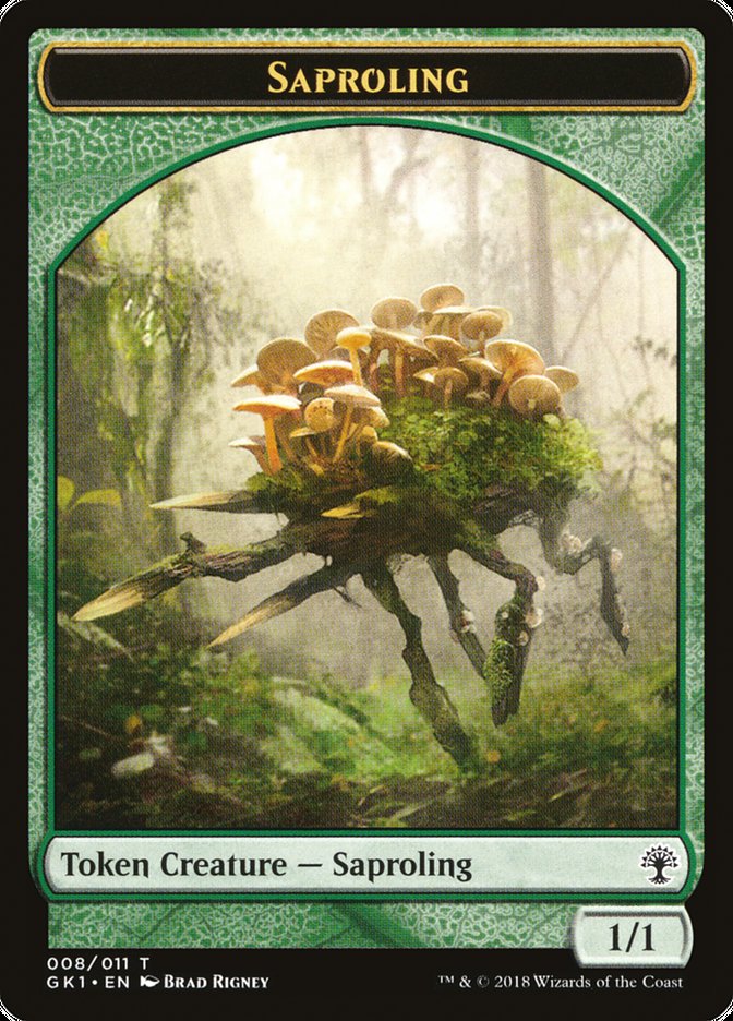 Wurm // Saproling Double-Sided Token [Guilds of Ravnica Guild Kit Tokens] | L.A. Mood Comics and Games