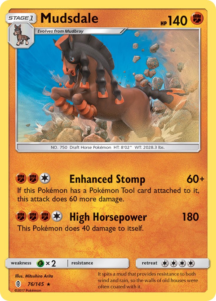 Mudsdale (76/145) (Prerelease Kit Exclusive) (Theme Deck Exclusive) [Sun & Moon: Guardians Rising] | L.A. Mood Comics and Games