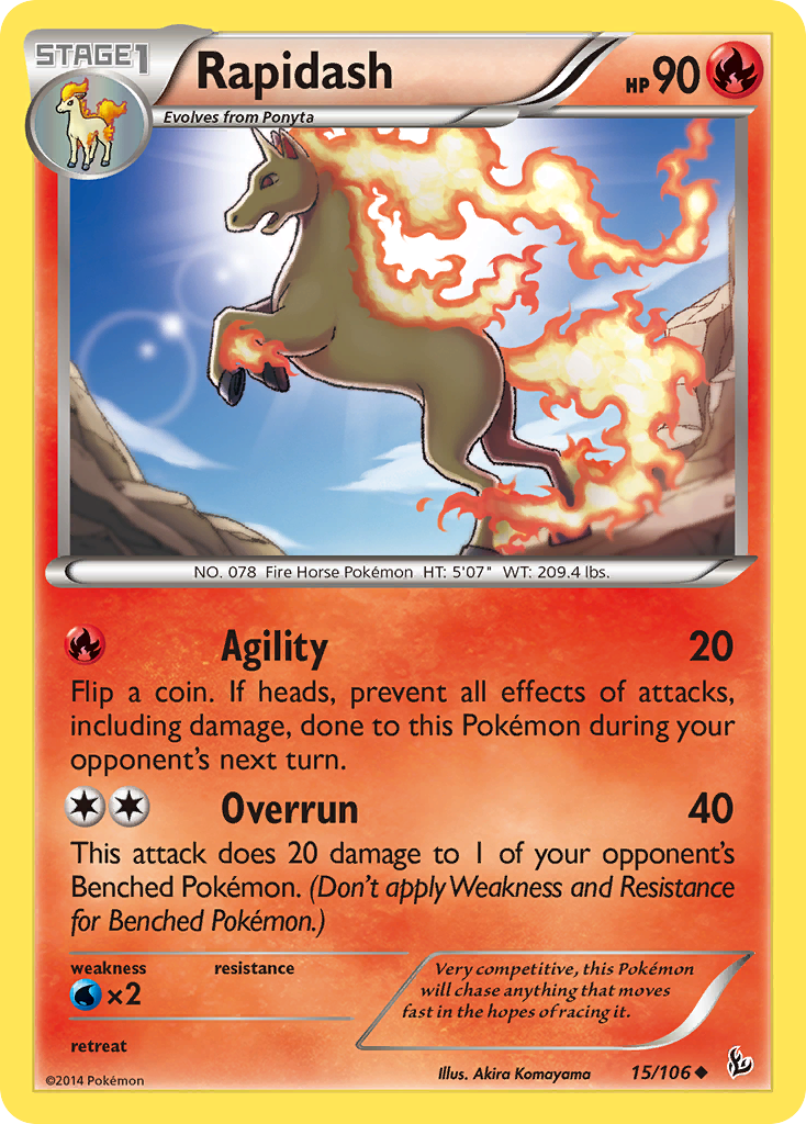 Rapidash (15/106) [XY: Flashfire] | L.A. Mood Comics and Games