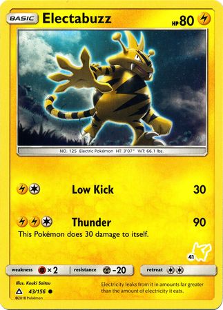 Electabuzz (43/156) (Pikachu Stamp #41) [Battle Academy 2020] | L.A. Mood Comics and Games