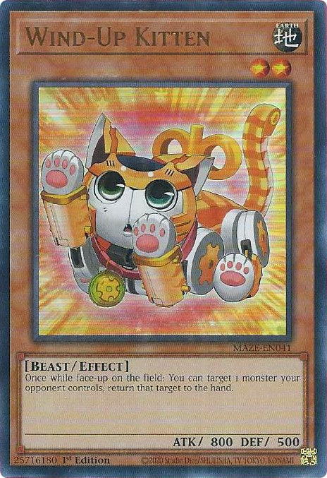 Wind-Up Kitten [MAZE-EN041] Ultra Rare | L.A. Mood Comics and Games