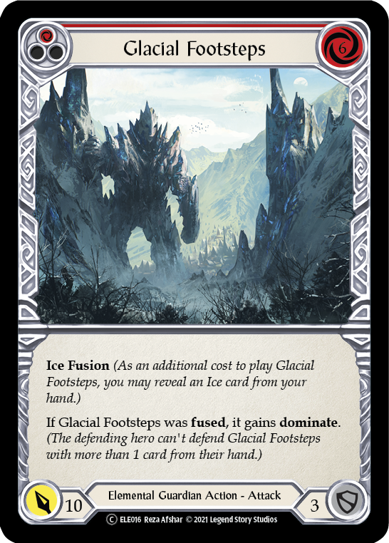 Glacial Footsteps (Red) [U-ELE016] (Tales of Aria Unlimited)  Unlimited Rainbow Foil | L.A. Mood Comics and Games
