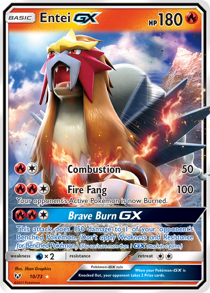 Entei GX (10/73) [Sun & Moon: Shining Legends] | L.A. Mood Comics and Games