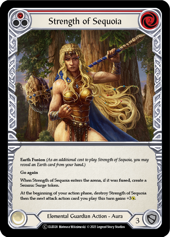 Strength of Sequoia (Red) [U-ELE028] (Tales of Aria Unlimited)  Unlimited Normal | L.A. Mood Comics and Games