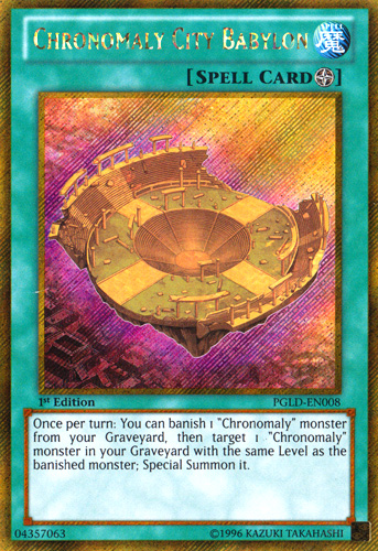 Chronomaly City Babylon [PGLD-EN008] Gold Secret Rare | L.A. Mood Comics and Games