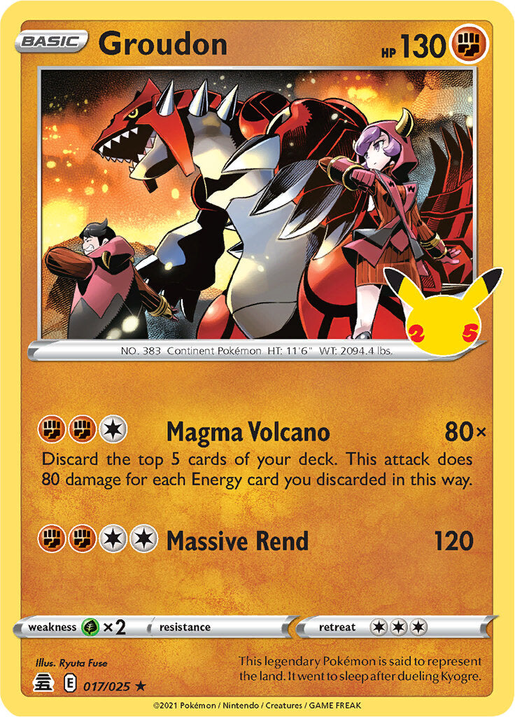 Groudon (017/025) [Celebrations: 25th Anniversary] | L.A. Mood Comics and Games