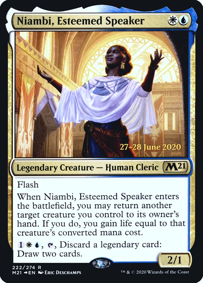 Niambi, Esteemed Speaker [Core Set 2021 Prerelease Promos] | L.A. Mood Comics and Games