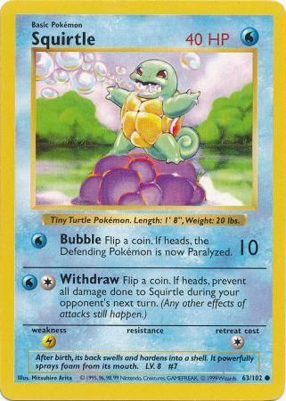 Squirtle (63/102) [Base Set Shadowless Unlimited] | L.A. Mood Comics and Games