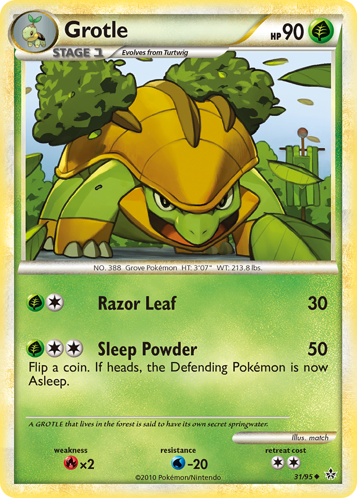 Grotle (31/95) [HeartGold & SoulSilver: Unleashed] | L.A. Mood Comics and Games