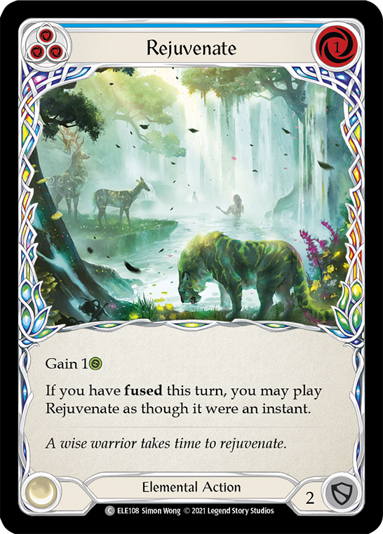 Rejuvenate (Blue) [ELE108] (Tales of Aria)  1st Edition Rainbow Foil | L.A. Mood Comics and Games