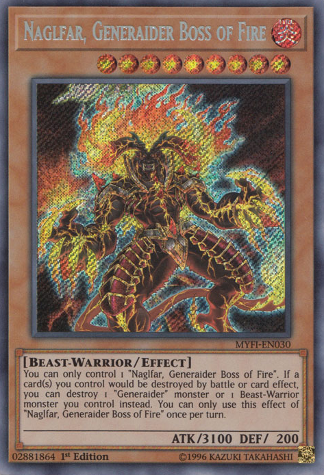 Naglfar, Generaider Boss of Fire [MYFI-EN030] Secret Rare | L.A. Mood Comics and Games