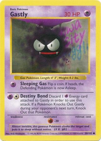 Gastly (50/102) [Base Set Shadowless Unlimited] | L.A. Mood Comics and Games