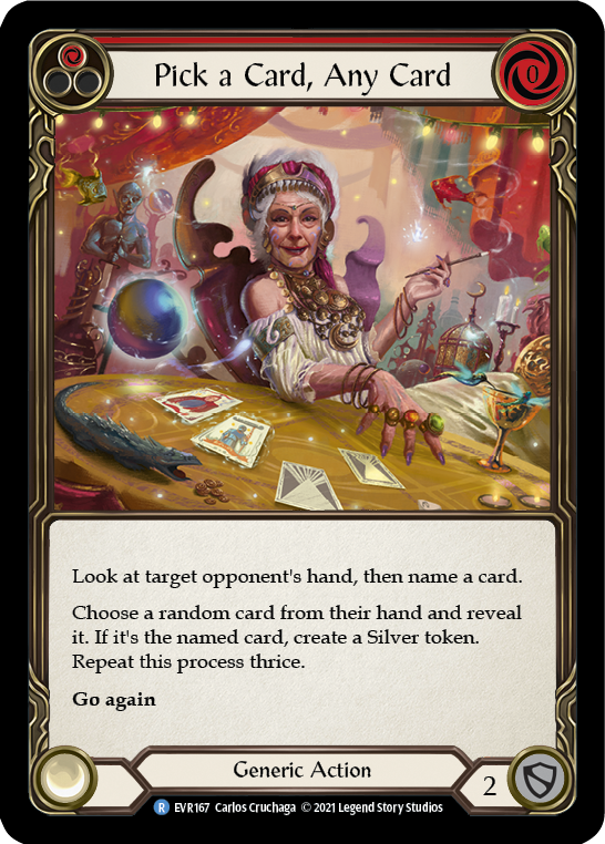 Pick a Card, Any Card (Red) [EVR167] (Everfest)  1st Edition Rainbow Foil | L.A. Mood Comics and Games