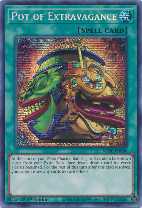 Pot of Extravagance [MP20-EN030] Prismatic Secret Rare | L.A. Mood Comics and Games