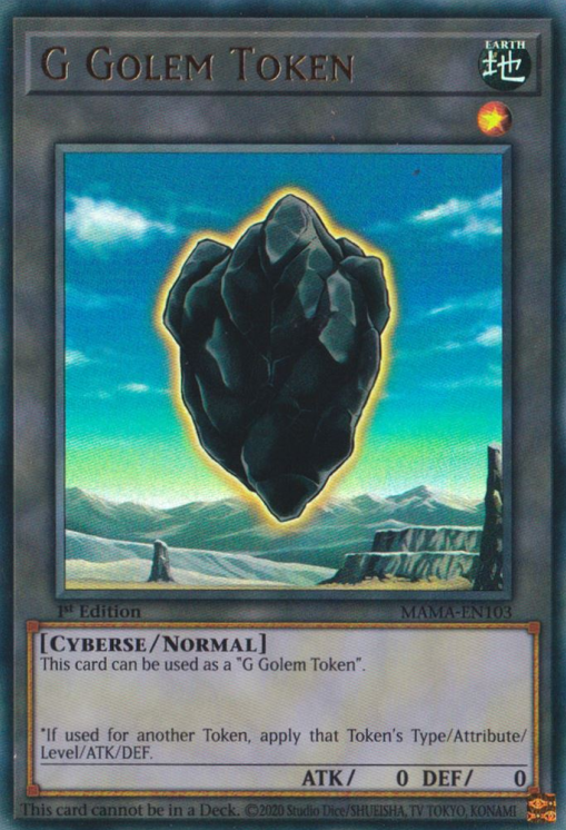 G Golem Token [MAMA-EN103] Ultra Rare | L.A. Mood Comics and Games
