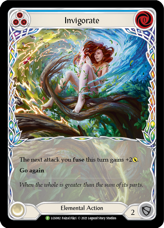 Invigorate (Blue) [LGS082] (Promo)  Rainbow Foil | L.A. Mood Comics and Games