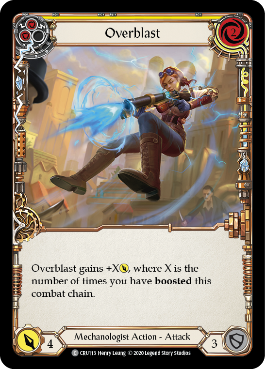 Overblast (Yellow) [CRU113] (Crucible of War)  1st Edition Rainbow Foil | L.A. Mood Comics and Games