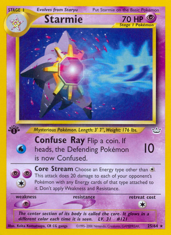Starmie (25/64) [Neo Revelation 1st Edition] | L.A. Mood Comics and Games