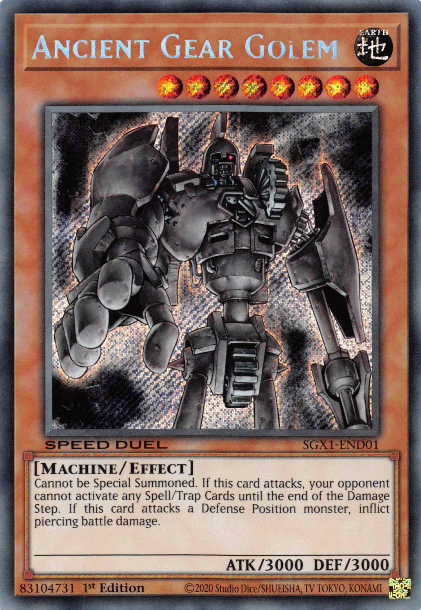 Ancient Gear Golem [SGX1-END01] Secret Rare | L.A. Mood Comics and Games