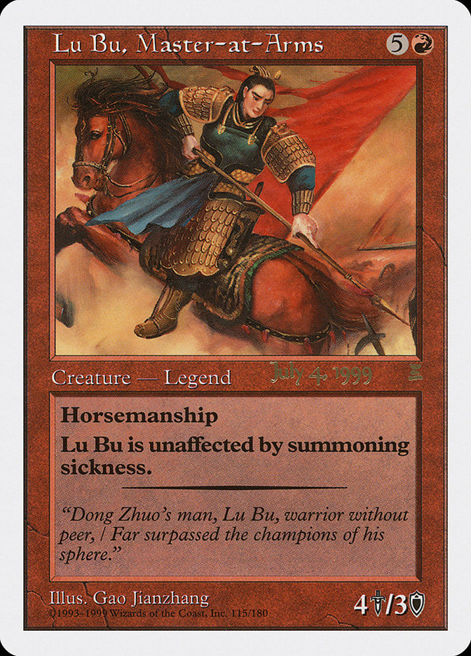 Lu Bu, Master-at-Arms (July 4, 1999) [Portal Three Kingdoms Promos] | L.A. Mood Comics and Games